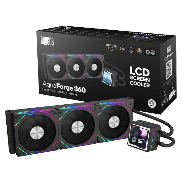 Dragos Aquaforge Argb Siyah 360 Mm İşlemci Sıvı Soğutucu - Görsel 5