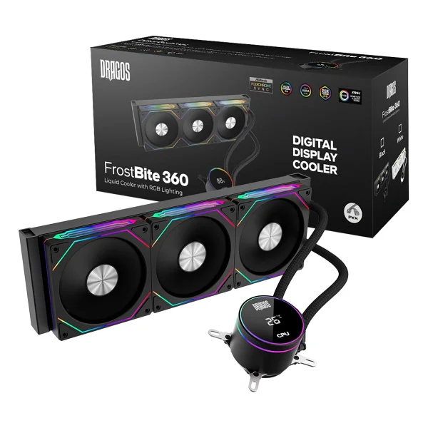 Dragos Frostbite Argb Siyah 360 Mm İşlemci Sıvı Soğutucu - Görsel 5