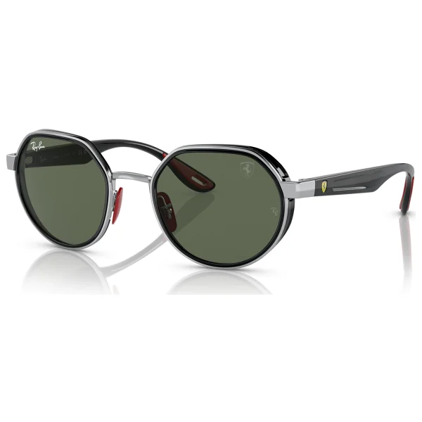 Ray-Ban Scuderia Ferrari 3703m F00771 Silver-Dark Green Erkek Güneş Gözlüğü - Görsel 2