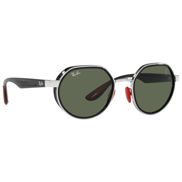 Ray-Ban Scuderia Ferrari 3703m F00771 Silver-Dark Green Erkek Güneş Gözlüğü - Görsel 3