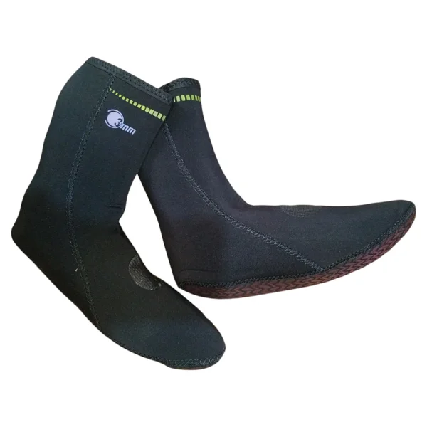 3mm Neopren Kaydırmaz Tabanlı Siyah Dalış Çorabı - 40-41 - Görsel 2