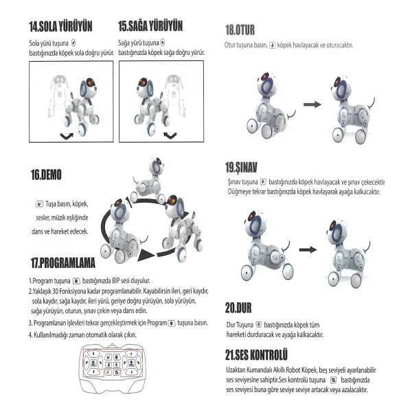 Vardem Kumandalı İnteraktif Akıllı Robot Köpek Gaw-6601 - Görsel 7