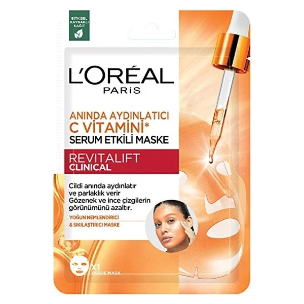 L'oreal Paris Revitalift Clinical Anında Aydınlatıcı C Vitamini Serum Etkili Kağıt Maske - Görsel 3