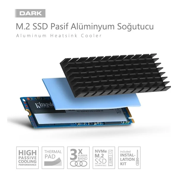Dark Dk-Ac-M2scrw M.2 SSD Soğutucu - Görsel 5