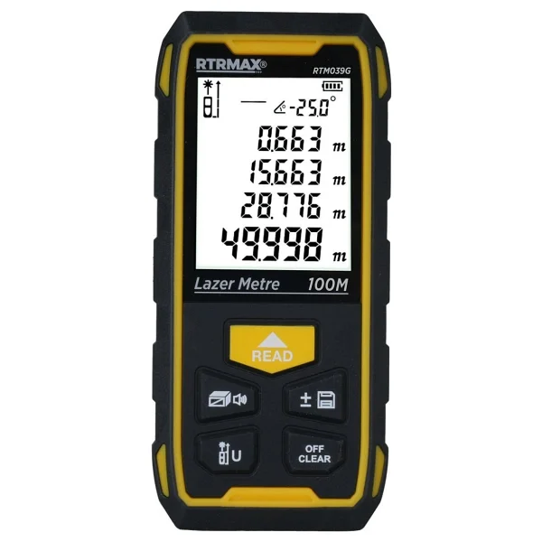 Rtrmax Rtm039g 100 M Şarjlı Lazer Metre - Görsel 2