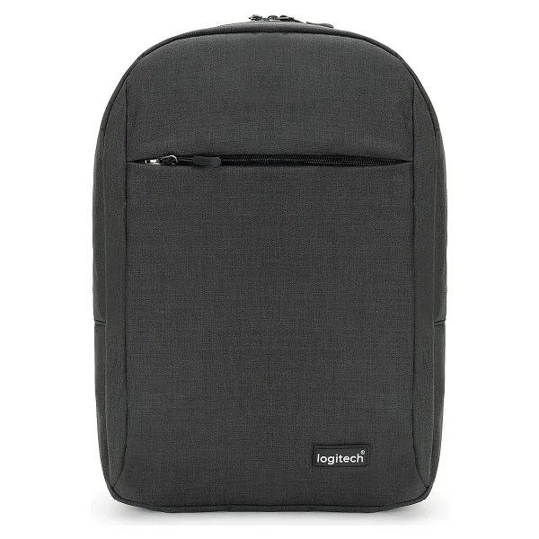 Logitech Orijinal 15.6" İnç Laptop Valiz Askılı Kumaş Notebook Günlük Seyahat Siyah Bilgisayar Sırt Çantası - Görsel 3
