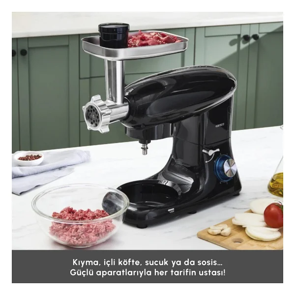 Karaca Multichef Shiny Black 5.5 Lt 1900 W Stand Mikser - Görsel 8