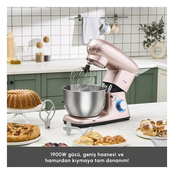 Karaca Multichef Rose Gold 5.5 Lt 1900 W Stand Mikser - Görsel 6