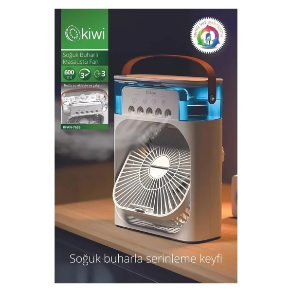 Kiwi Kfan-7655 3in1 Buharlı Masaüstü Vantilatör - Görsel 4