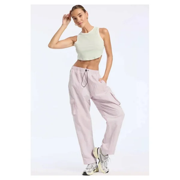 Nike Sportswear Essentials High Rise Woven Fabrics Cargo Kadın Paraşüt Kumaş Kargo Eofman Altı Pembe - XS - Açık Mor - Görsel 4