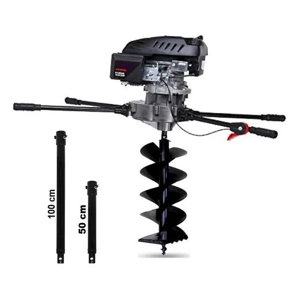 Tomking Tkdz-05-52 Ağır Hizmet Toprak Burgu Makinası 6.5 Hp 300 Mm Uzatmalı - Görsel 4