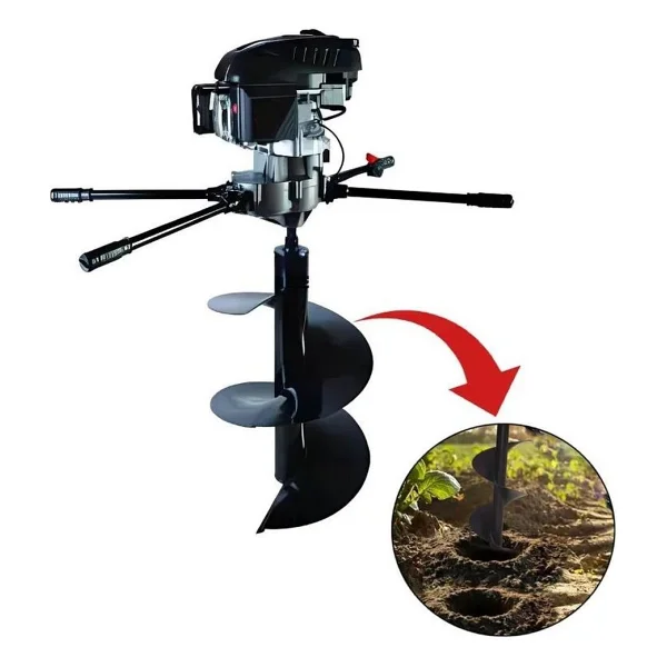 Tomking Tkdz-05-52 Ağır Hizmet Toprak Burgu Makinası 6.5 Hp 300 Mm Uzatmalı - Görsel 3