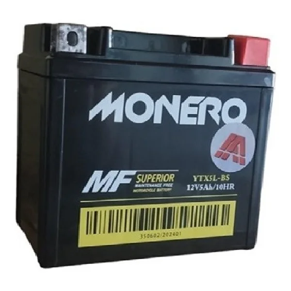 Monero Ytx5l-Bs Mf 12 V 5 Ah Motosiklet Aküsü - Görsel 2