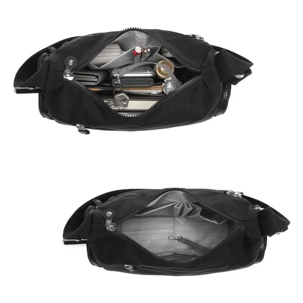 Smart Bags Metalik Kumaş Kadın Postacı Çantası Smart Bags 1115 - Siyah - Görsel 4