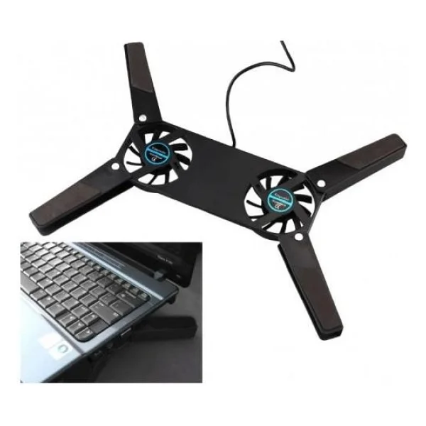 3b Trend 3b Trend Portatif Katlanabilir Çift Fanlı Laptop Soğutucu Stand - Görsel 3