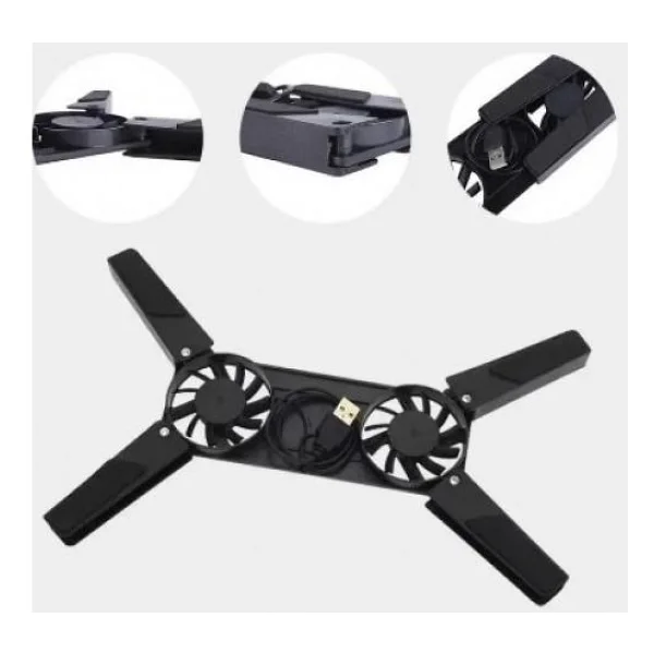 3b Trend 3b Trend Portatif Katlanabilir Çift Fanlı Laptop Soğutucu Stand - Görsel 4