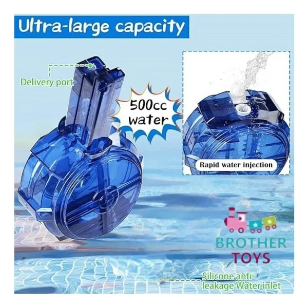 Brother Toys Elektrikli Su Tabancası 500 Ml Kırmızı Mavi 20 Cm 10 Metre Menzilli Güvenli Oyun - 3+ Yaş - Görsel 3
