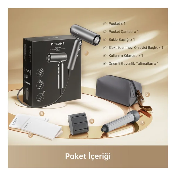Dreame Hair Pocket Gri Saç Kurutma Makinesi - Görsel 6