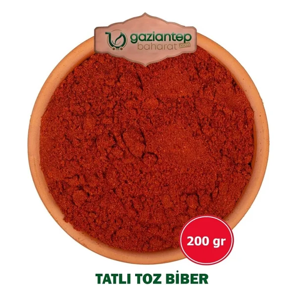 Gaziantep Baharat Kırmızı Tatlı Toz Biber 200gr - Lezzetli Ve Aromatik - Görsel 5