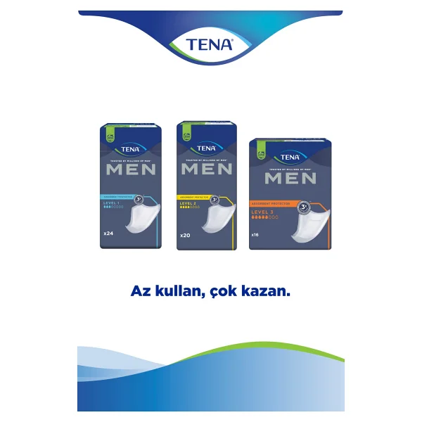 Tena Level 3 16'lı 6 Adet Erkek Mesane Pedi - Görsel 8
