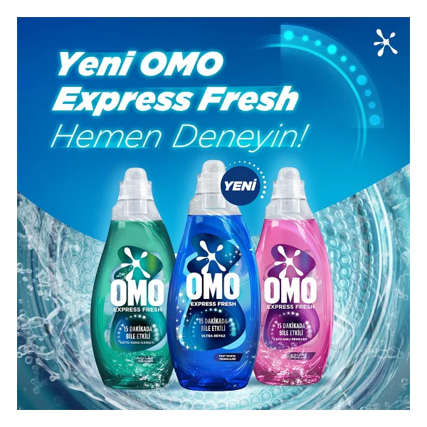 Omo Express Fresh Ultra Beyaz Sıvı Deterjan 1.48 Lt - Görsel 7