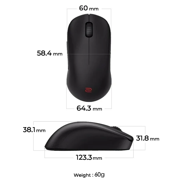 Benq Zowie U2-Dw Şarjlı Optik Kablosuz Oyuncu Mouse - Görsel 5