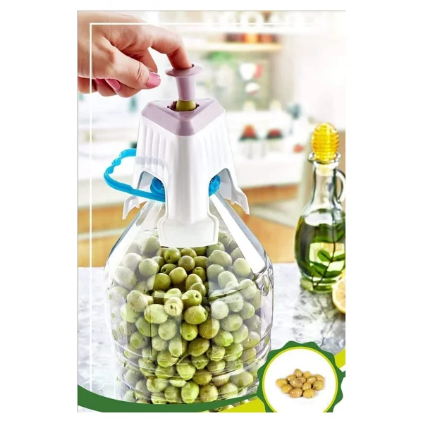 Kolay Zeytin Dilme Çizme Aparatı Pratik Kolay Zeytin Çizici Alet - Ahşap - Görsel 3