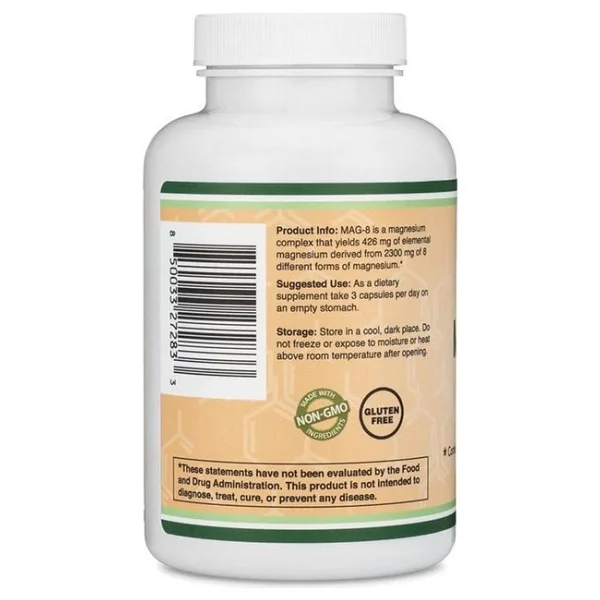 Double Wood Mag-8 Magnesium Complex 2300 Mg 180 Veg. - Aromasız - Görsel 4