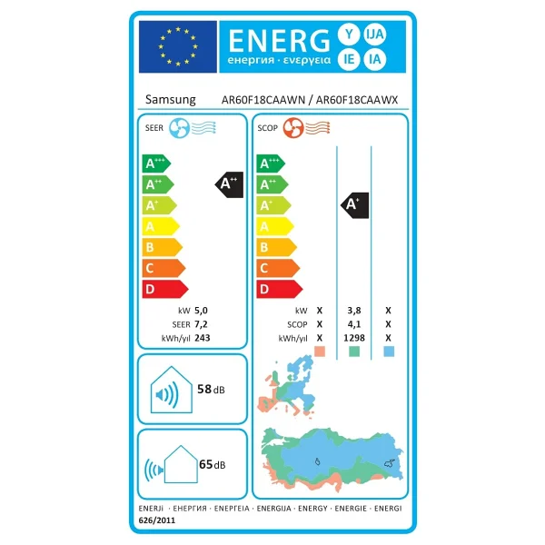 Samsung Windfree Premium Plus Ar60f18caaw/Sk A++ 18000 Btu Inverter Duvar Tipi Klima - Görsel 4