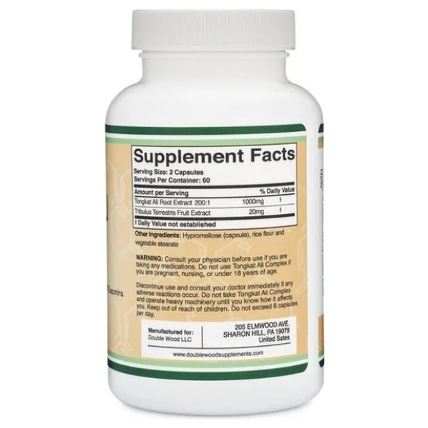Double Wood Tongkat Ali 1020 mg 120 Kapsül - Görsel 2
