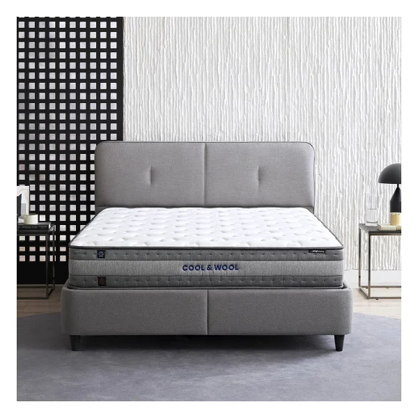 Yataş Cool&Wool 3'lü Yatak, Baza, Başlık Set - Gri - 160 X 200 Cm - Görsel 2