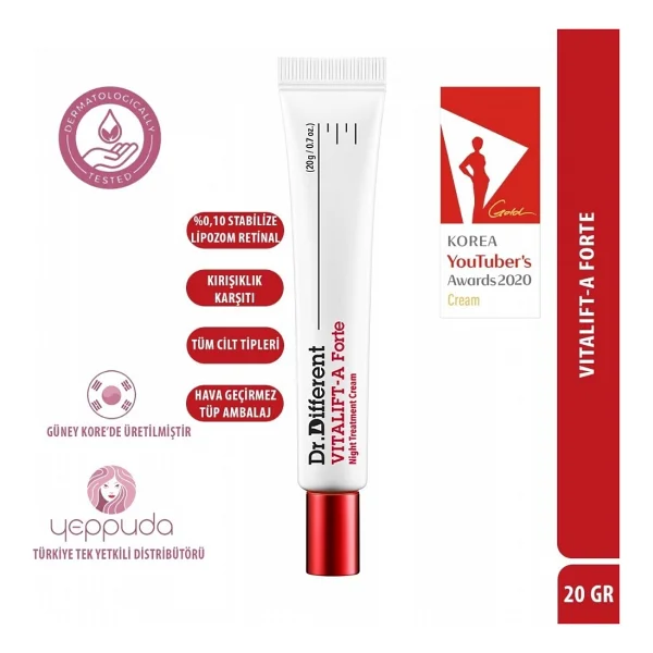 Dr.Different Vitalift-A Forte 20 G Gece Kremi - Görsel 9