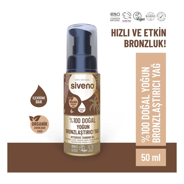 Siveno %100 Doğal Avokado Yoğun 50 Ml Bronzlaştırıcı Yağ - Görsel 9