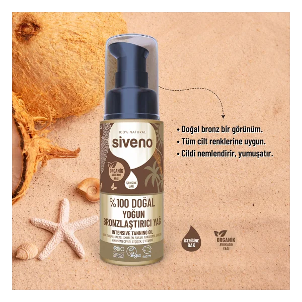Siveno %100 Doğal Avokado Yoğun 50 Ml Bronzlaştırıcı Yağ - Görsel 2