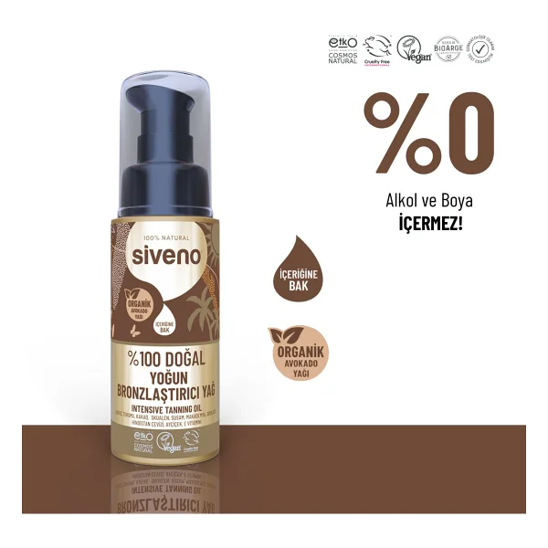 Siveno %100 Doğal Avokado Yoğun 50 Ml Bronzlaştırıcı Yağ - Görsel 3