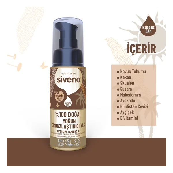 Siveno %100 Doğal Avokado Yoğun 50 Ml Bronzlaştırıcı Yağ - Görsel 4