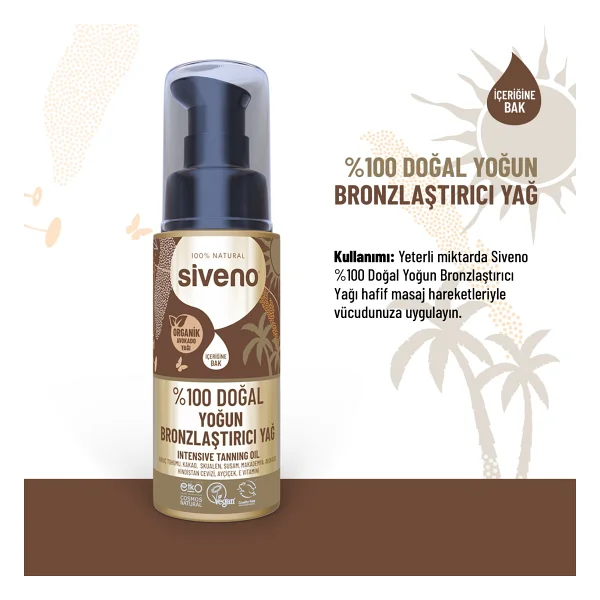 Siveno %100 Doğal Avokado Yoğun 50 Ml Bronzlaştırıcı Yağ - Görsel 6