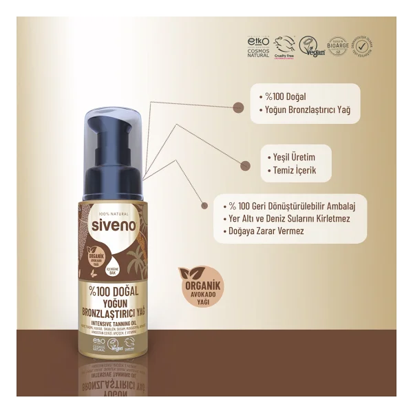 Siveno %100 Doğal Avokado Yoğun 50 Ml Bronzlaştırıcı Yağ - Görsel 7