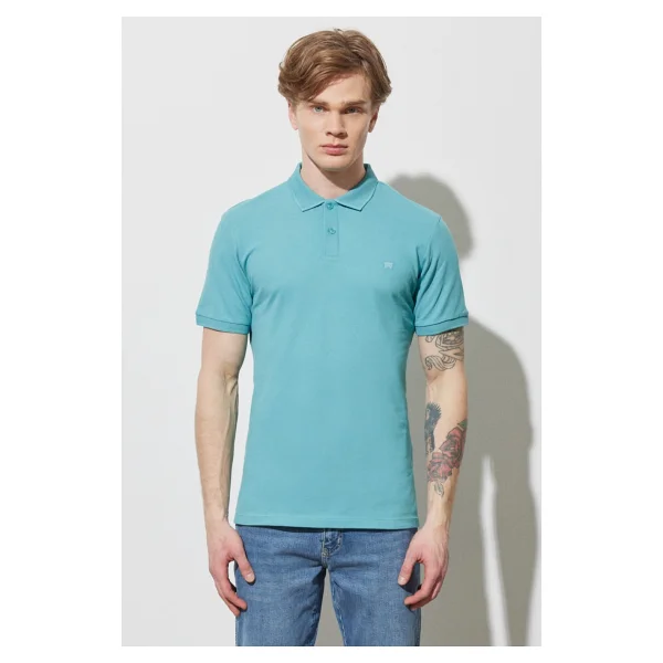 Wrangler Regular Fit Normal Kesim %100 Pamuk Polo Yaka Siyah Tişört - Görsel 10