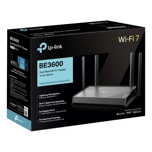 Tp-Link Archer Be220 4 Port 3600 Mbps Router - Görsel 9