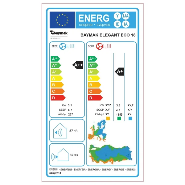 Baymak Elegant Eco 18 A++ 18000 Btu Inverter Duvar Tipi Klima - Görsel 6