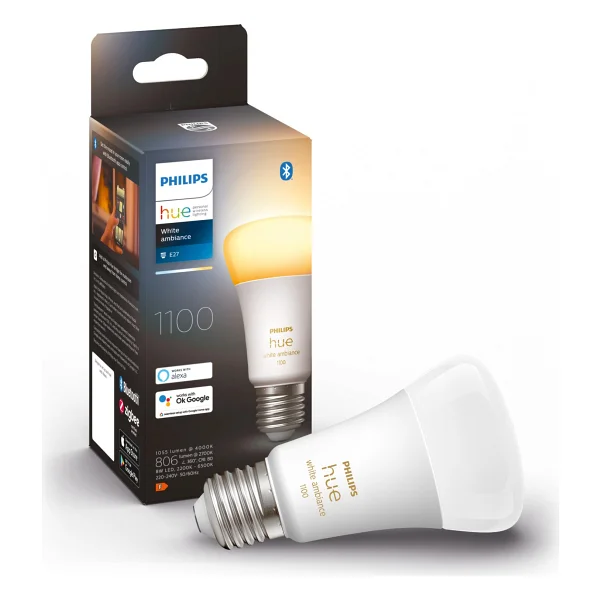 Philips Hue 1100 Beyaz Ambiyans 8 W-75 W E27 Akıllı LED Ampul - Görsel 2