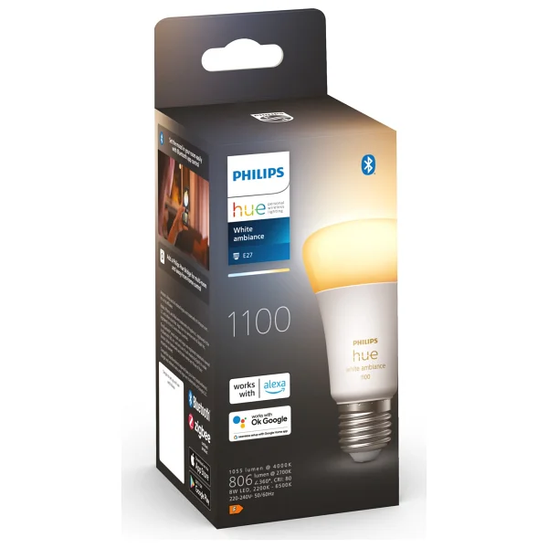 Philips Hue 1100 Beyaz Ambiyans 8 W-75 W E27 Akıllı LED Ampul - Görsel 3