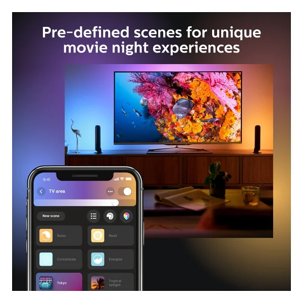 Philips Hue Play 2'li Ekopaket - Siyah - Görsel 7