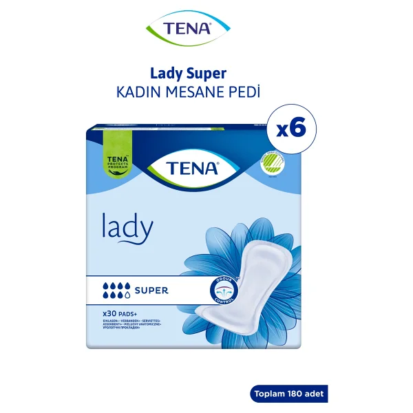 Tena Lady Süper 7 Damla 30'lu 6 Adet Kadın Mesane Pedi - Görsel 7