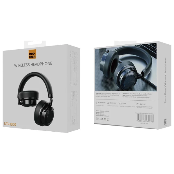 Nettech NT-HS09 ANC Kulak Üstü Bluetooth Kulaklık - Görsel 3