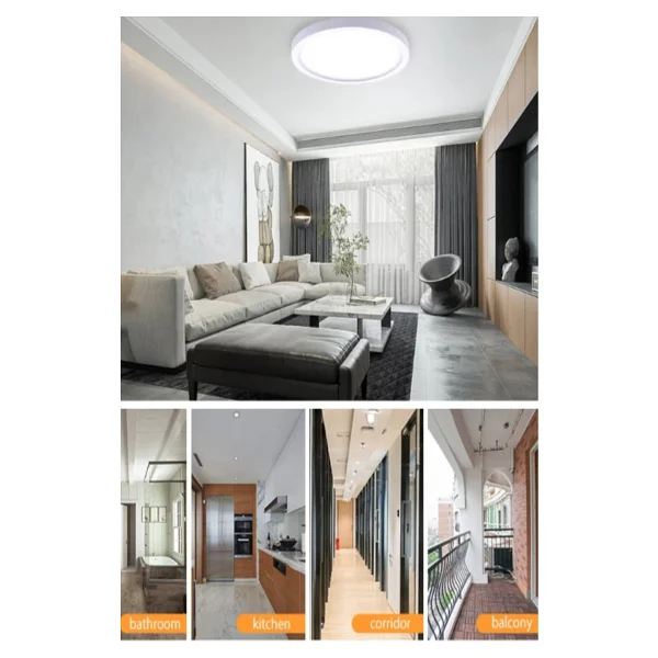 Vies Teknoloji LED Banyo Balkon Tuvalet Lambası Tavana Sıfır LED Armatür Avize 6500k Beyaz Işık - 1 - Görsel 5