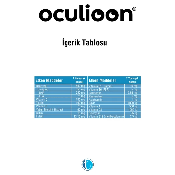 Oculioon Omega 3 Lutein Kompleks 60 Kapsül - Görsel 3