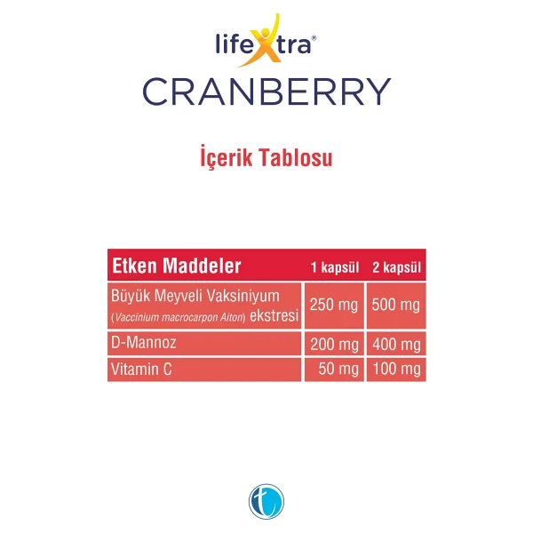 Lifextra Cranberry 30 Kapsül - Görsel 8