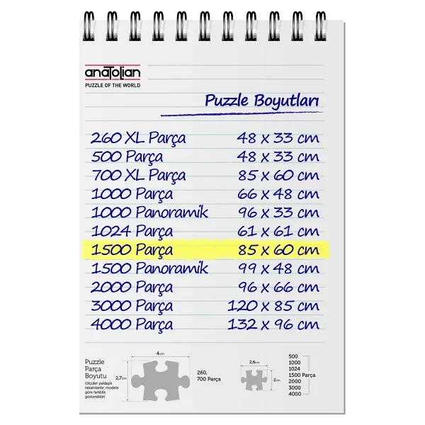 Anatolian Yıldızlı Gece 1500 Parça Puzzle 4577 - Görsel 3